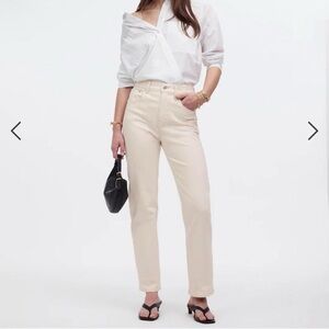 Madewell 90s straight canva cream color 25 Tall